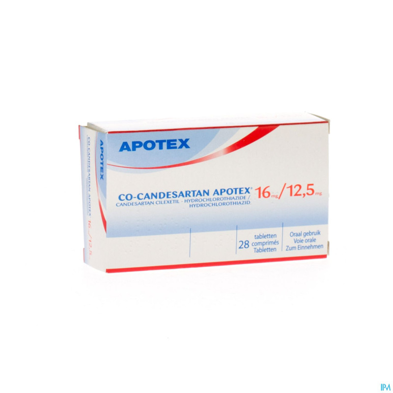 Co candesartan apotex tabl 28 x 16 mg/12,5 mg