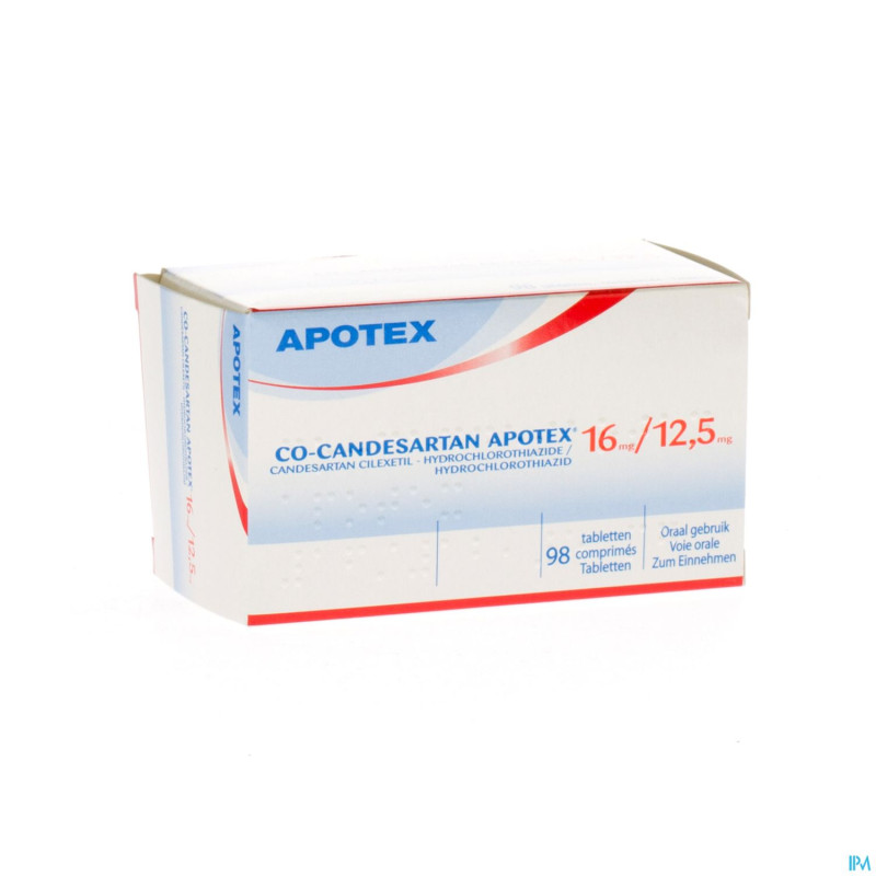 Co candesartan apotex tabl 98 x 16 mg/12,5 mg