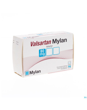 Valsartan mylan  80 mg comp pell  98 x  80 mg