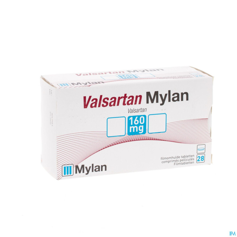 Valsartan mylan 160 mg comp pell  28 x 160 mg