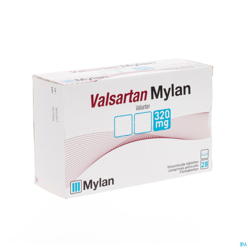 Valsartan mylan 320 mg comp pell  28 x 320 mg