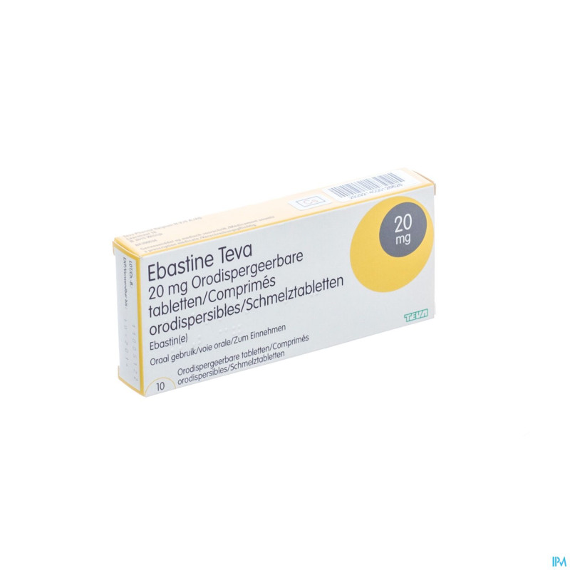 Ebastine 20 mg teva comp odt  10 x 20 mg