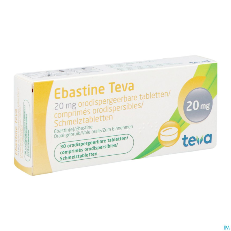 Ebastine 20 mg teva comp odt  30 x 20 mg