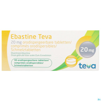 Ebastine 20 mg teva comp odt  30 x 20 mg