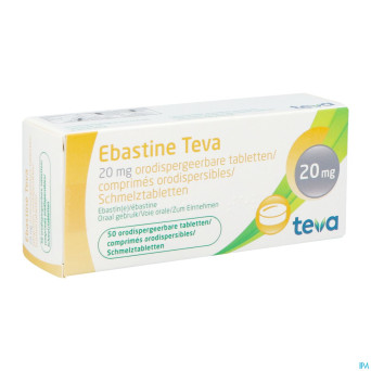 Ebastine 20 mg teva comp odt  50 x 20 mg
