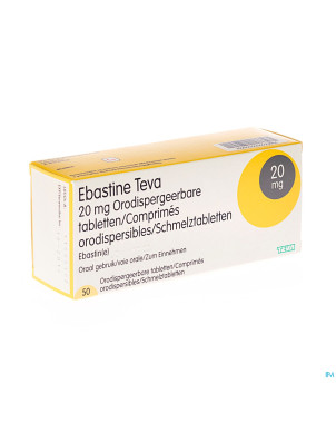 Ebastine 20 mg teva comp odt  50 x 20 mg