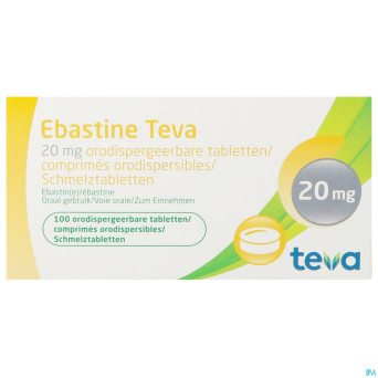 Ebastine 20 mg teva comp odt 100 x 20 mg