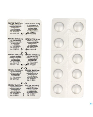 Ebastine 20 mg teva comp odt 100 x 20 mg