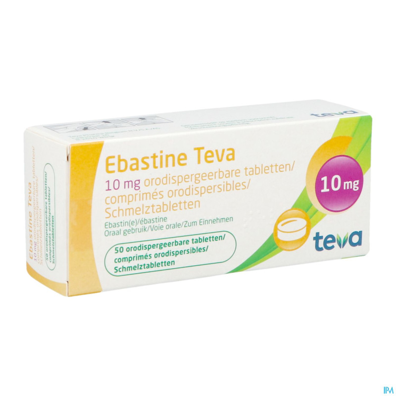 Ebastine 10 mg teva comp odt  50 x 10 mg