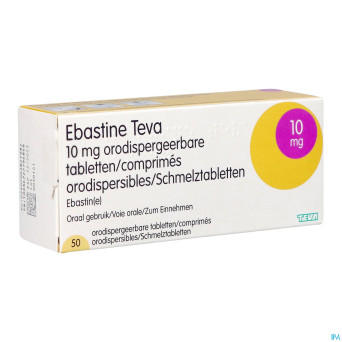 Ebastine 10 mg teva comp odt  50 x 10 mg