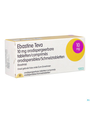 Ebastine 10 mg teva comp odt  50 x 10 mg