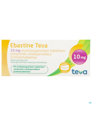 Ebastine 10 mg teva comp odt  50 x 10 mg