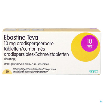 Ebastine 10 mg teva comp odt  50 x 10 mg