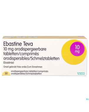 Ebastine 10 mg teva comp odt  50 x 10 mg