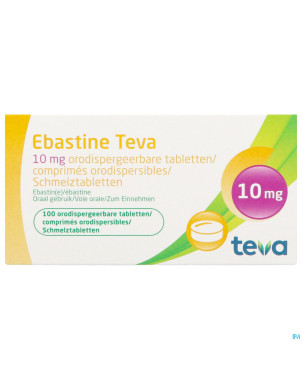 Ebastine 10 mg teva comp odt 100 x 10 mg