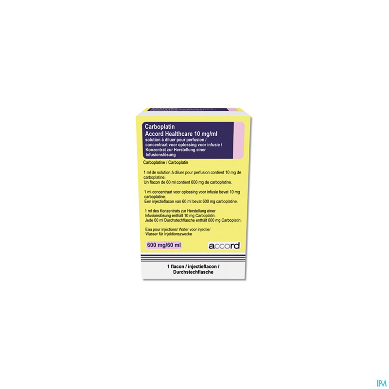 Carboplatin accord 10mg/ml fl inj 60 ml sol perfus