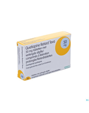 Quetiapine retard teva  50 mg comp  10 x  50mg