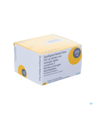 Quetiapine retard teva 200 mg comp 100 x 200mg