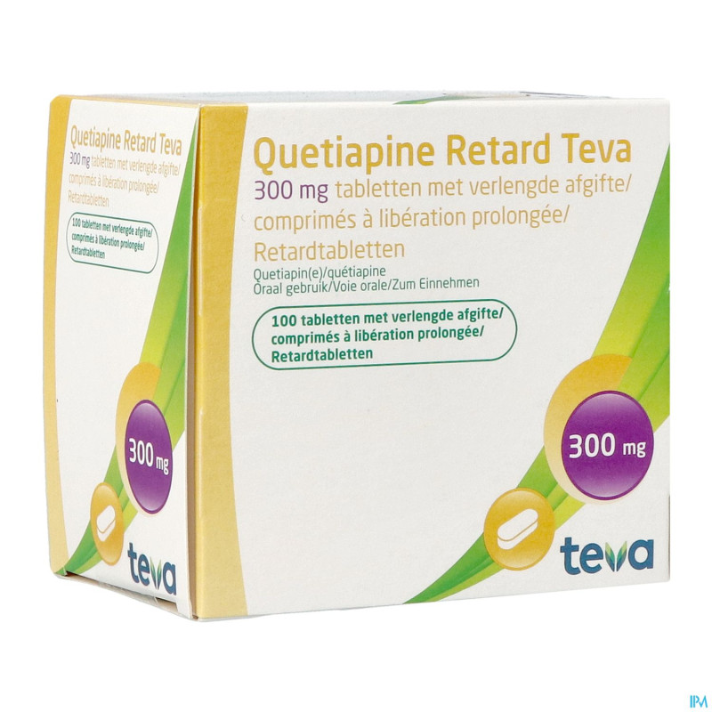Quetiapine retard teva 300 mg comp 100 x 300mg