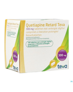 Quetiapine retard teva 300 mg comp 100 x 300mg