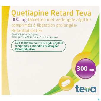 Quetiapine retard teva 300 mg comp 100 x 300mg