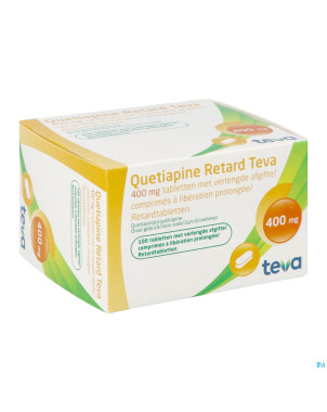 Quetiapine retard teva 400 mg comp 100 x 400mg