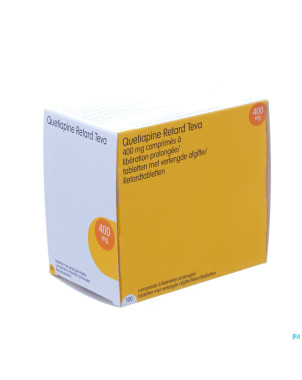 Quetiapine retard teva 400 mg comp 100 x 400mg