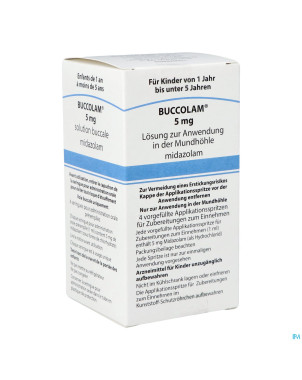Buccolam  5,0mg sol bucc 4 ser dos prerempl 1,0ml
