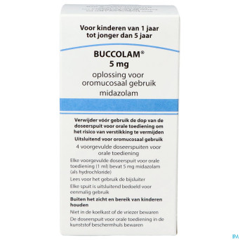 Buccolam  5,0mg sol bucc 4 ser dos prerempl 1,0ml