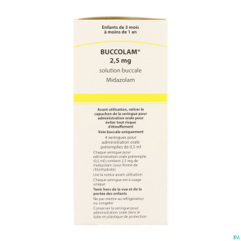 Buccolam  2,5mg sol bucc 4 ser dos prerempl 0,5 ml