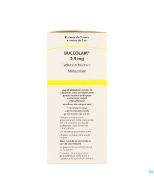 Buccolam  2,5mg sol bucc 4 ser dos prerempl 0,5 ml