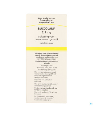 Buccolam  2,5mg sol bucc 4 ser dos prerempl 0,5 ml