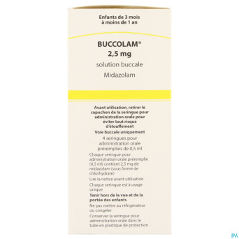 Buccolam  2,5mg sol bucc 4 ser dos prerempl 0,5 ml