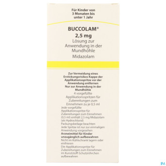Buccolam  2,5mg sol bucc 4 ser dos prerempl 0,5 ml