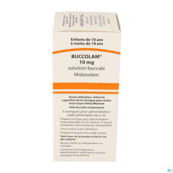 Buccolam 10,0mg sol bucc 4 ser dos prerempl 2,0 ml