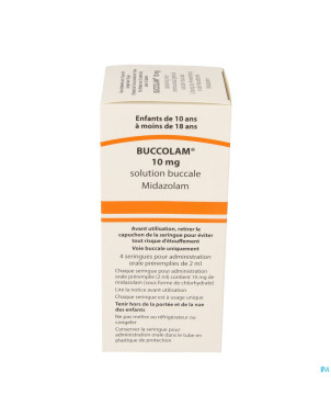 Buccolam 10,0mg sol bucc 4 ser dos prerempl 2,0 ml