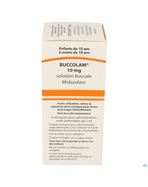 Buccolam 10,0mg sol bucc 4 ser dos prerempl 2,0 ml