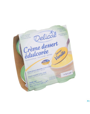 Delical creme dessert hp edulcoree vanille  4x125g