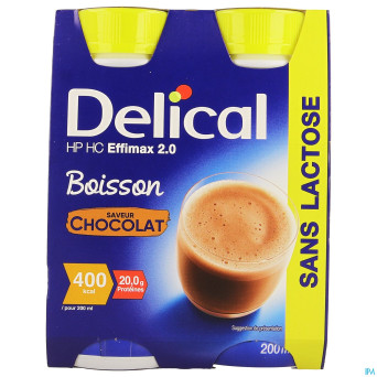 Delical effimax 2.0 chocolat    4x200ml