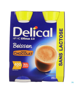 Delical effimax 2.0 chocolat    4x200ml