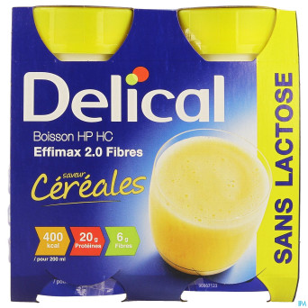 Delical effimax 2.0 fibres cereales    4x200ml