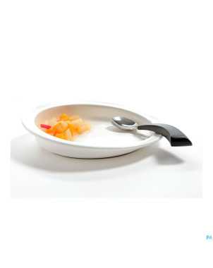 Assiette asymetriq. bord sureleve 23cm blanc advys