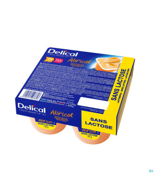 Delical creme dessert hp-hc s/lact.abricot  4x125g