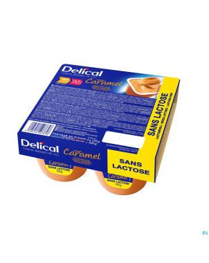 Delical creme dessert hp-hc s/lact.caramel  4x125g
