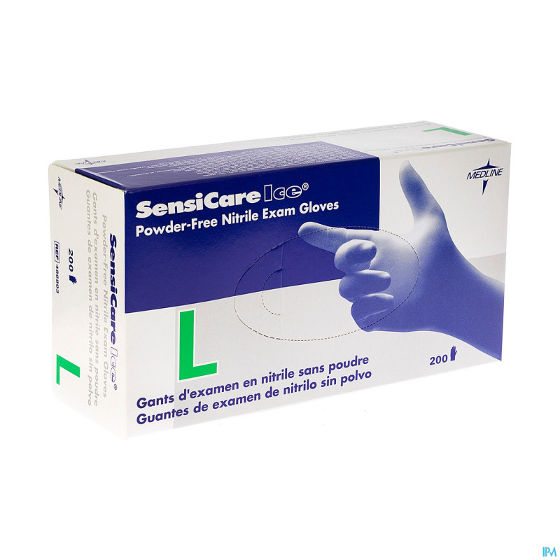 Sensicare ice nitrile gants chirurg. s/pdr   l 200