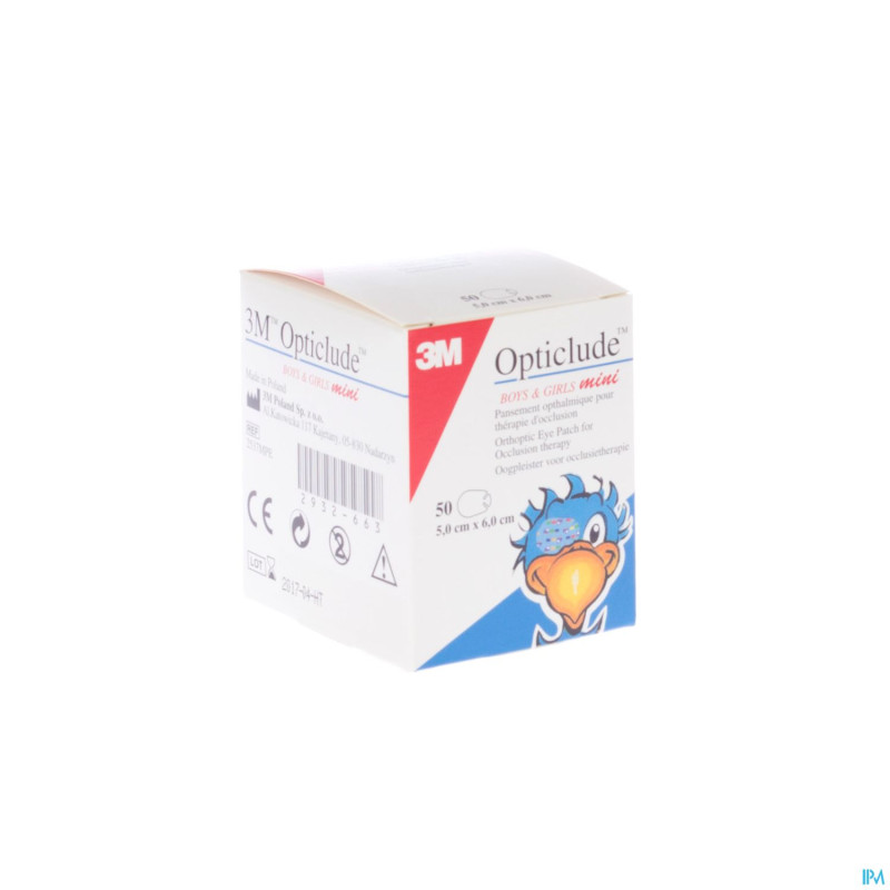Opticlude 3m boys&girls mini new pans ocul.50