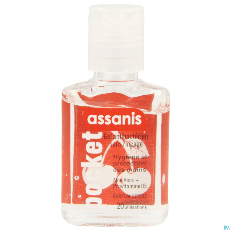 Assanis pocket gel mains cerise 20ml