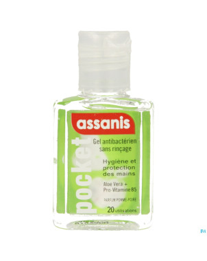 Assanis pocket gel mains pomme-poire 20ml