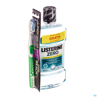 Listerine zero bain bouche 500ml+brosse a dents