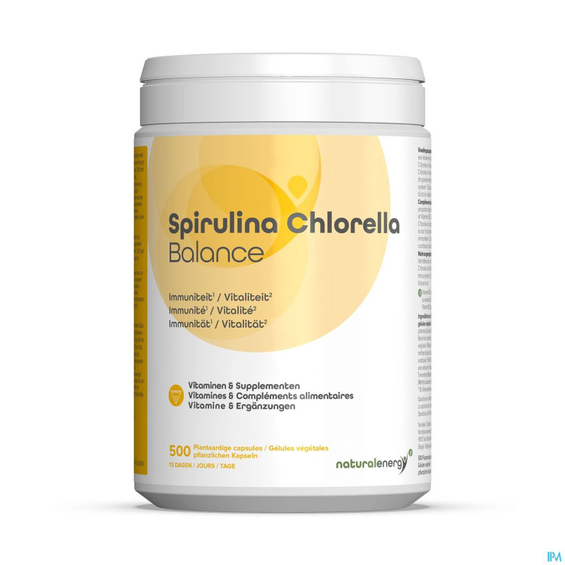 Natural energy spirulina chlor balance caps 500
